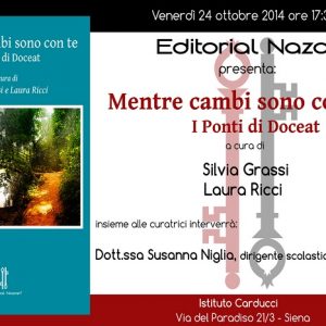 “Mentre cambi sono con te” – Presentazione a Siena il 24 ottobre