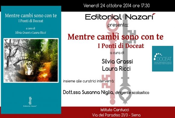 “Mentre cambi sono con te” – Presentazione a Siena il 24 ottobre